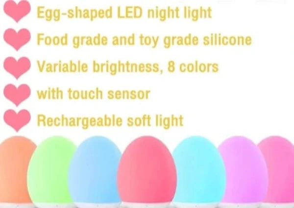 Silicone Egg Night Light